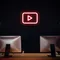 Youtube Play Button Neon Sign - Custom Stickers Now