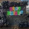 Colorful Happy Birthday Neon Sign - Custom Stickers Now