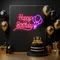 Happy Birthday Glow Neon Sign - Custom Stickers Now