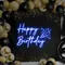 Happy Birthday Cheers Neon Sign - Custom Stickers Now
