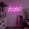 XOXO Heart Pink Neon Sign - Custom Stickers Now