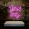 Chic Pink Girls Only Neon Sign - Custom Stickers Now