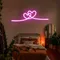 Infinity Heart Pink Neon Sign - Custom Stickers Now