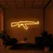 Cool Rifle Neon Sign - Custom Stickers Now