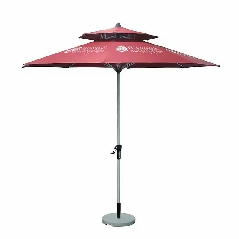 Wood Market Umbrella - 9 ft - Custom Stickers Now