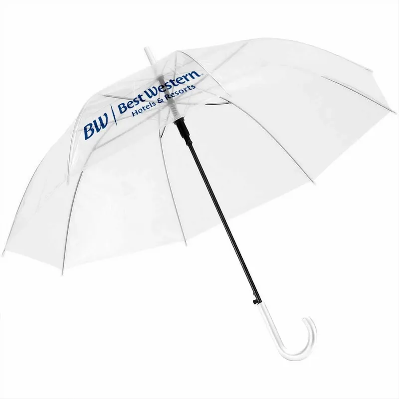 Clear Umbrella - 46 in Arc - Custom Stickers Now