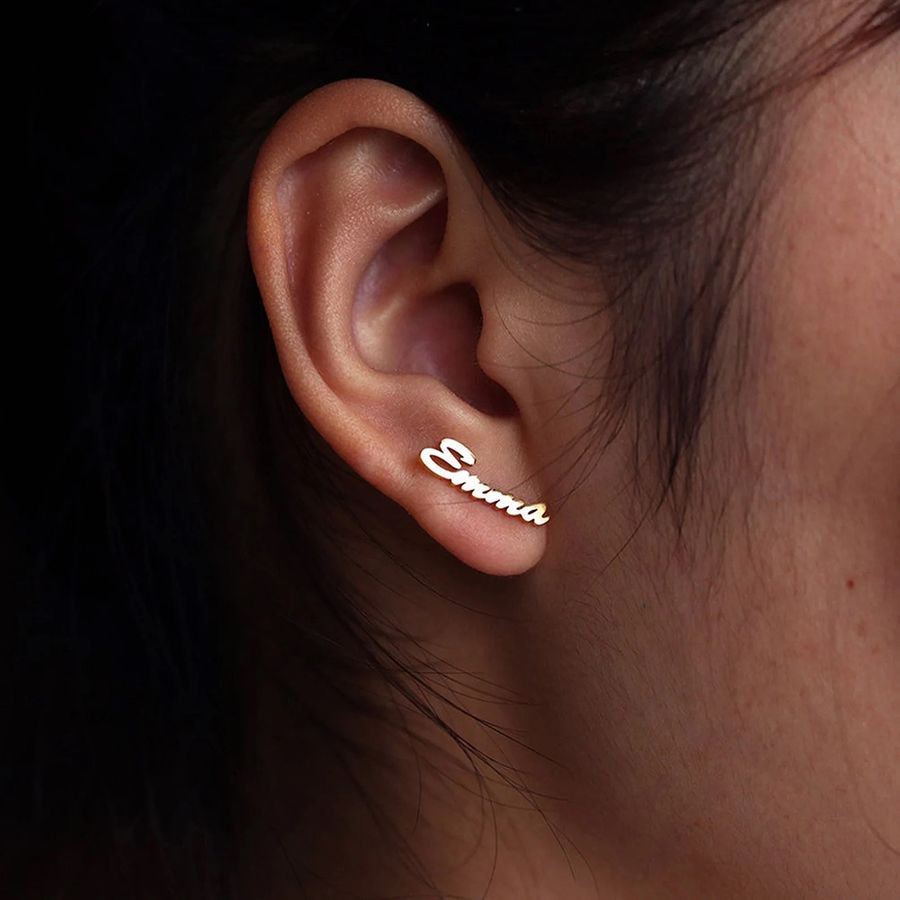 Die Struck Metal Earrings - Custom Stickers Now