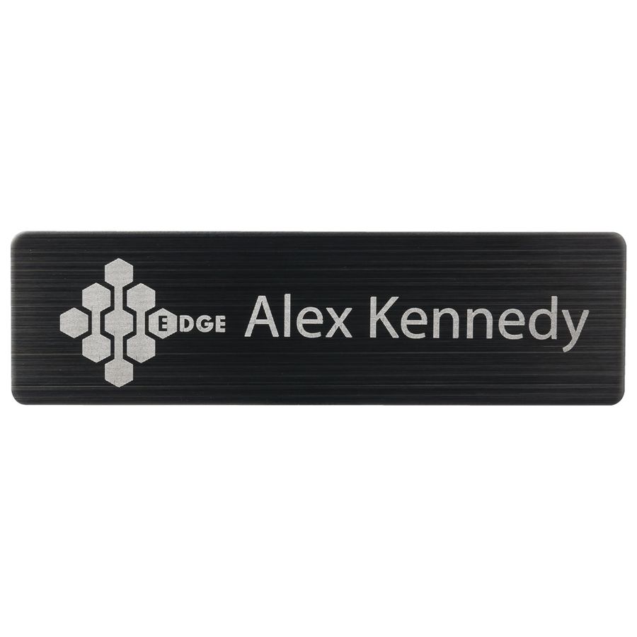 Engraved Metal Name Badges - Custom Stickers Now