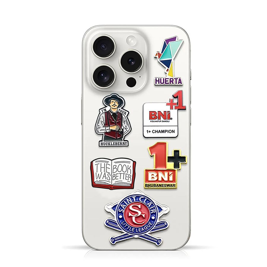 Soft Enamel Metal Sticker - Custom Stickers Now