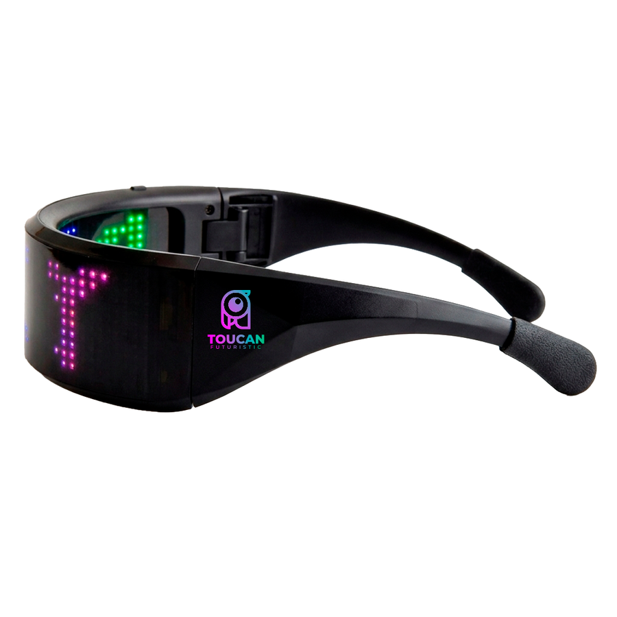 LED Light Up Glasses with Bluetooth - Custom Stickers Now