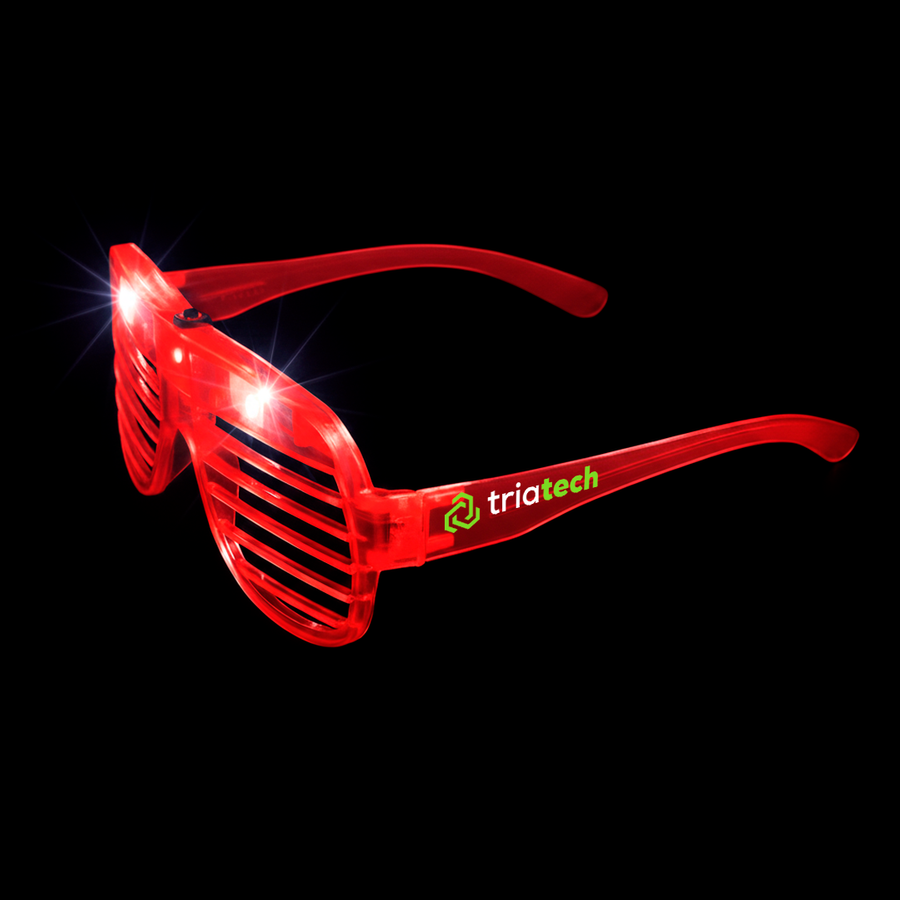 Light-Up LED Slotted Glasses - Custom Stickers Now