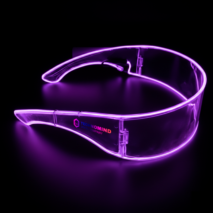Light Up Cyber Glasses - Custom Stickers Now
