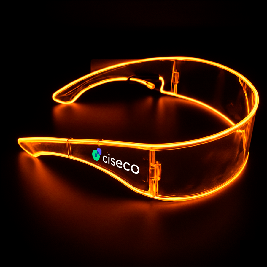Light Up Cyber Glasses - Custom Stickers Now