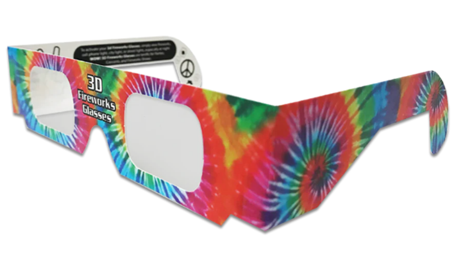 Paper 3D Fireworks Glasses - Custom Stickers Now