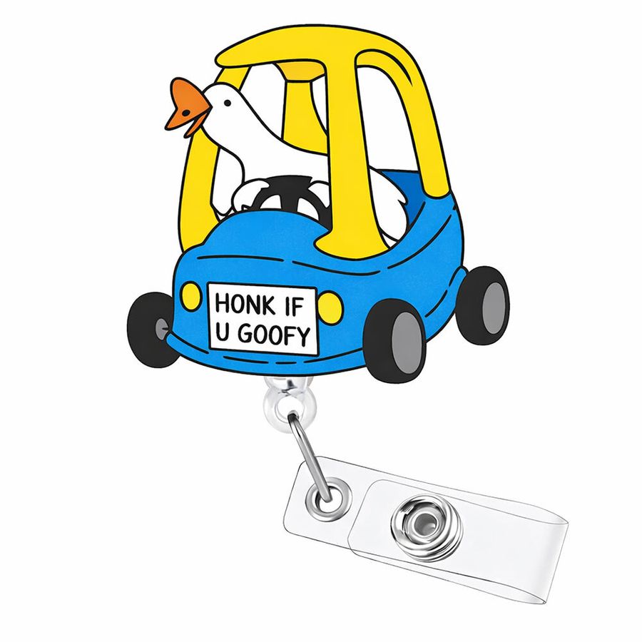 Custom Shape Acrylic Badge Reel - Custom Stickers Now