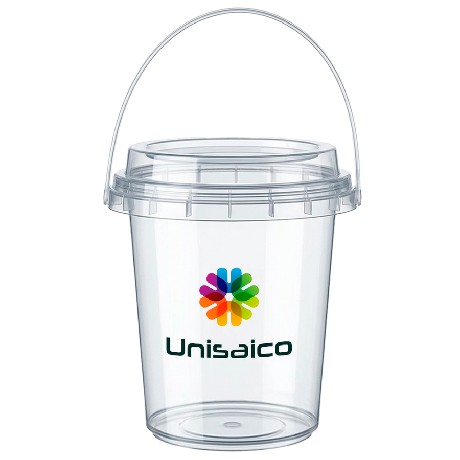 Premium Transparent Drink Buckets - Custom Stickers Now