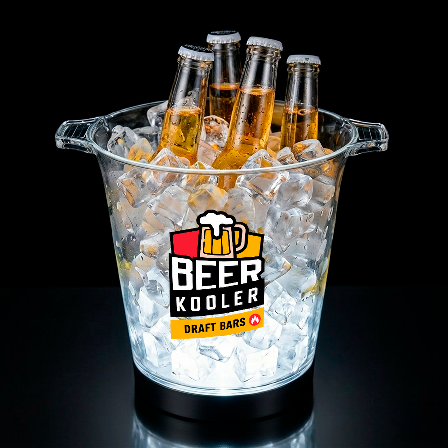 Multi-Color Light-Up Drink Buckets - Custom Stickers Now