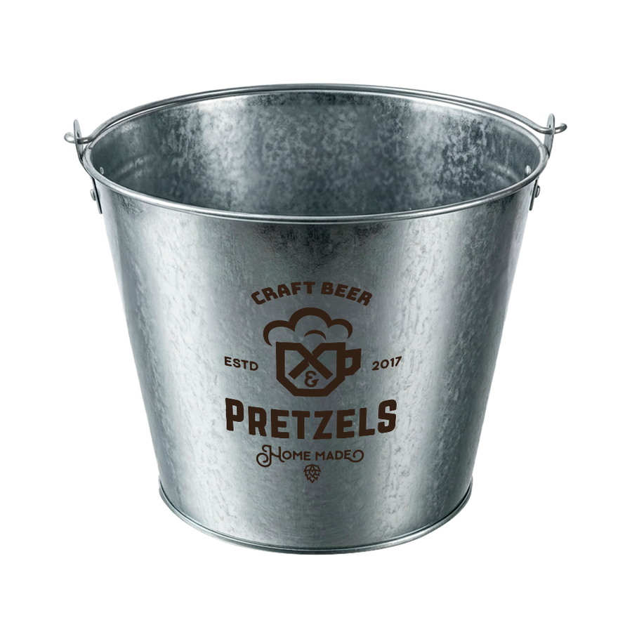 Tinplate Beer Buckets & Opener Combo - Custom Stickers Now