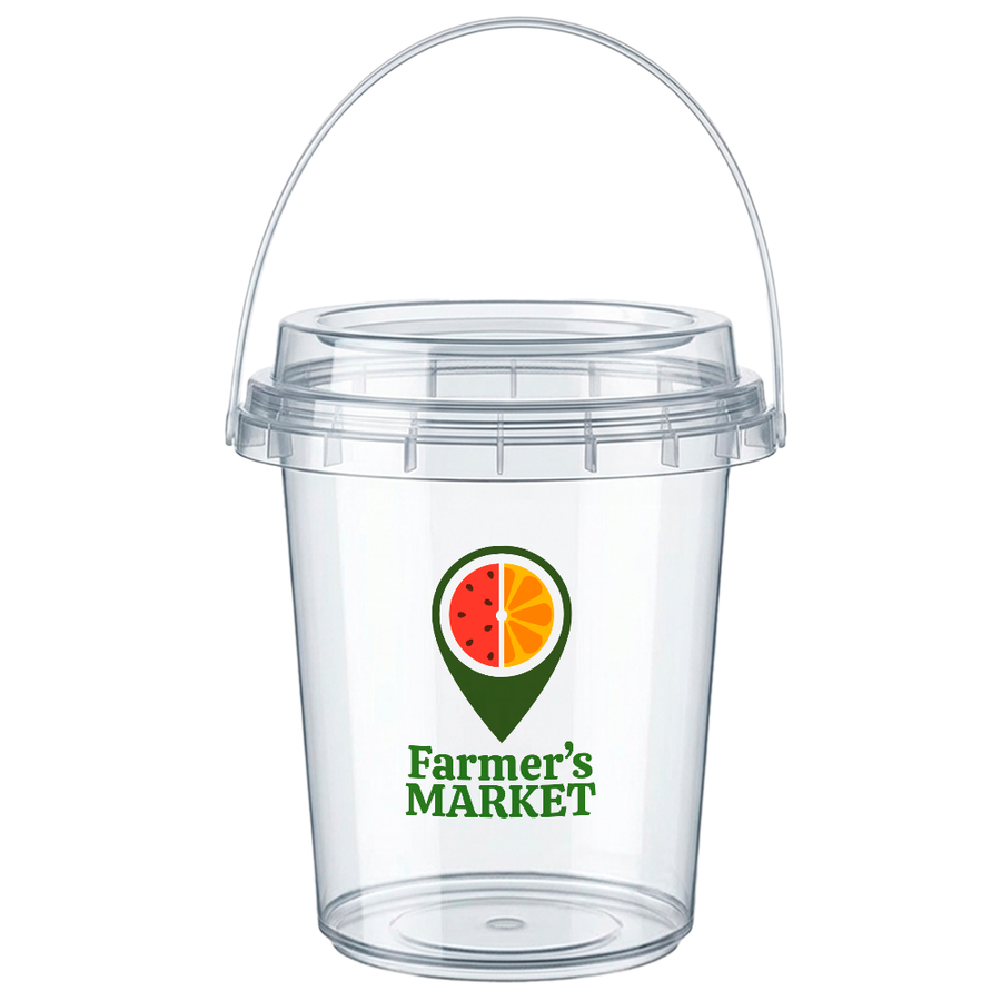 Premium Transparent Drink Buckets - Custom Stickers Now