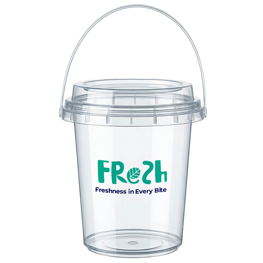 Premium Transparent Drink Buckets - Custom Stickers Now