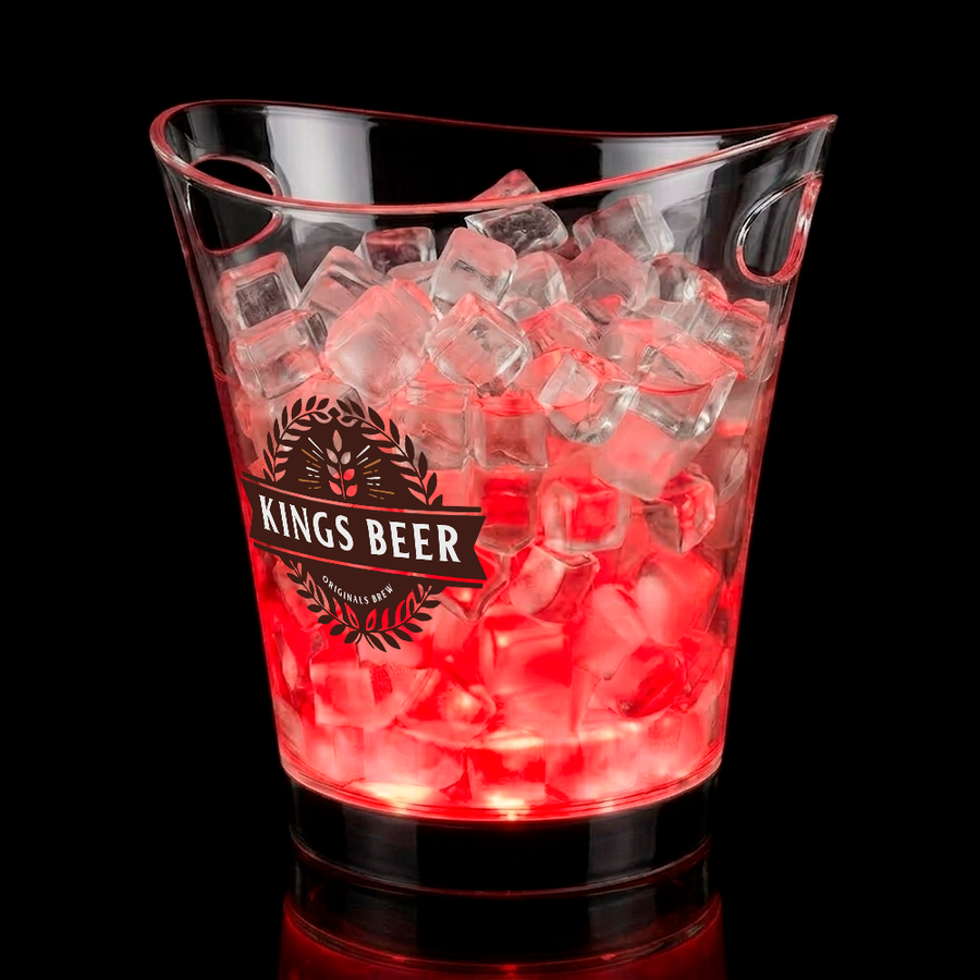 Classic Light-Up Drink Buckets - Custom Stickers Now