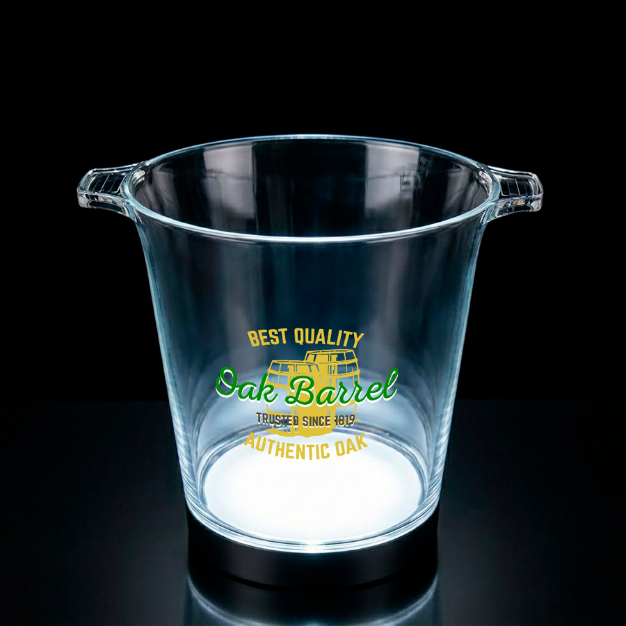 Multi-Color Light-Up Drink Buckets - Custom Stickers Now