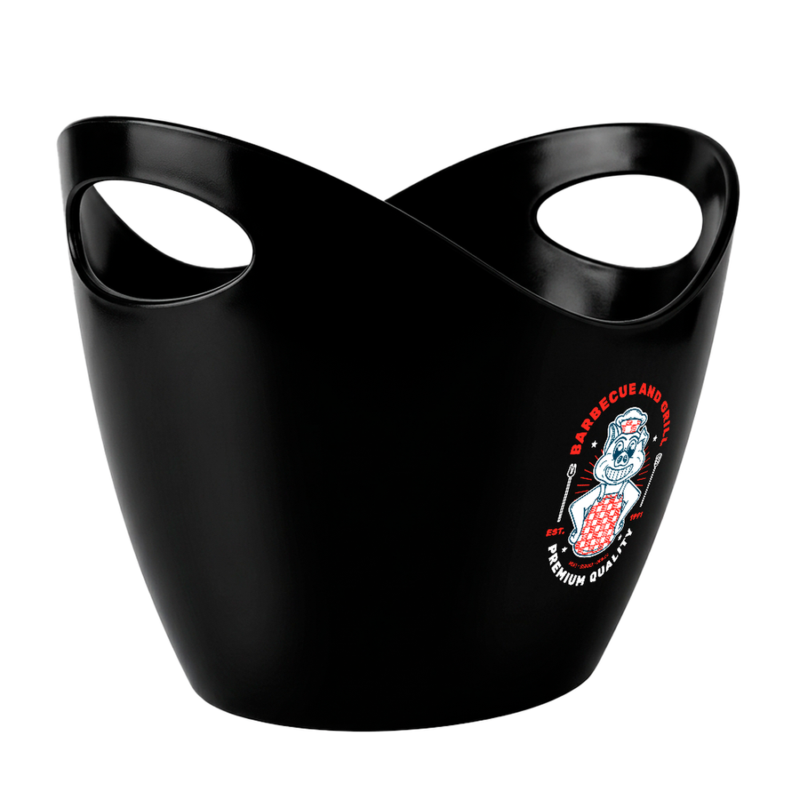 Curved Dual-Handle Drink Buckets - Custom Stickers Now