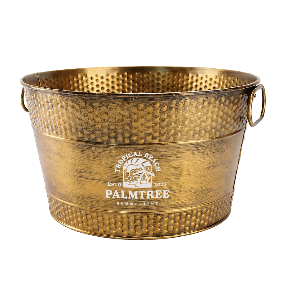 Galvanized Beverage & Ice Buckets - Custom Stickers Now