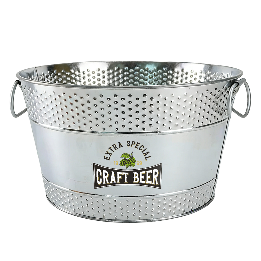 Galvanized Beverage & Ice Buckets - Custom Stickers Now