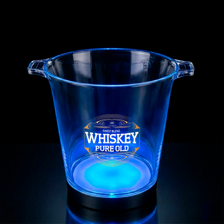 Multi-Color Light-Up Drink Buckets - Custom Stickers Now