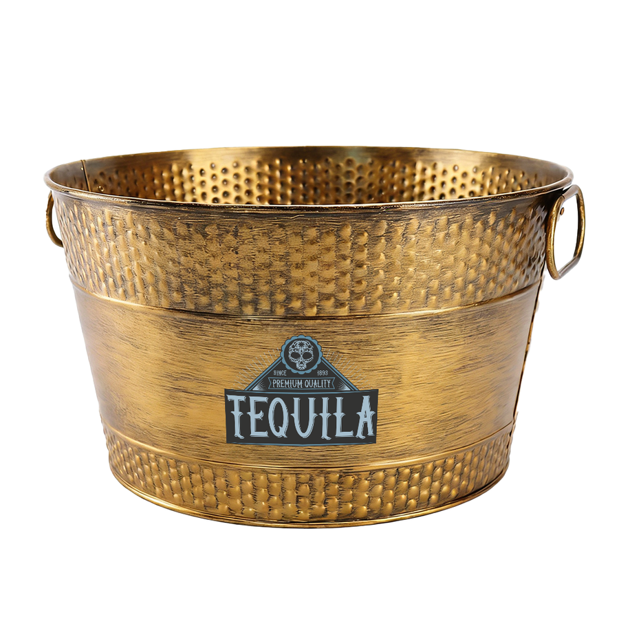 Galvanized Beverage & Ice Buckets - Custom Stickers Now