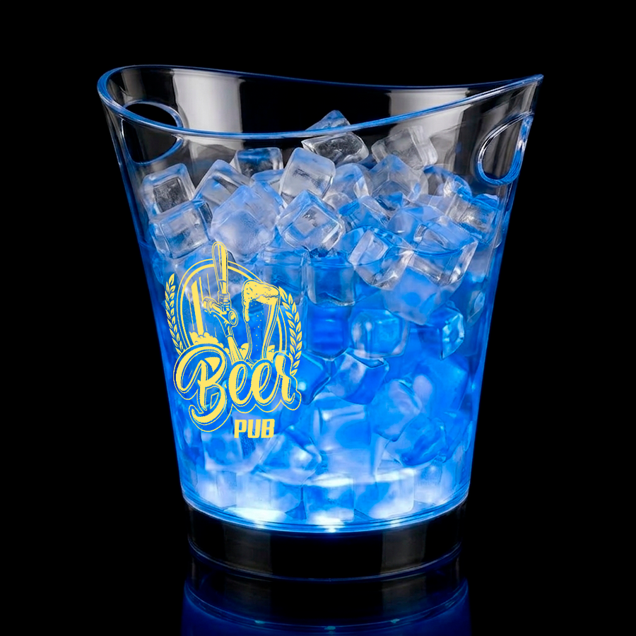 Classic Light-Up Drink Buckets - Custom Stickers Now