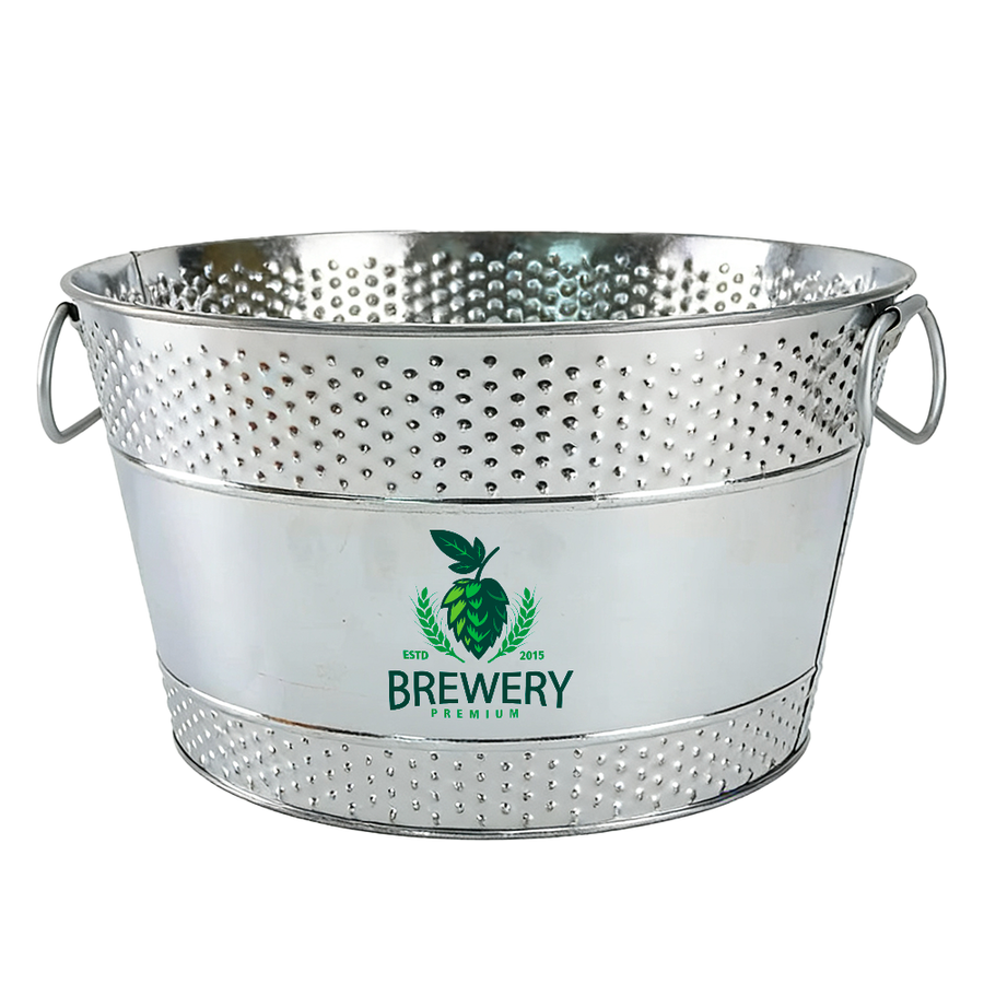 Galvanized Beverage & Ice Buckets - Custom Stickers Now