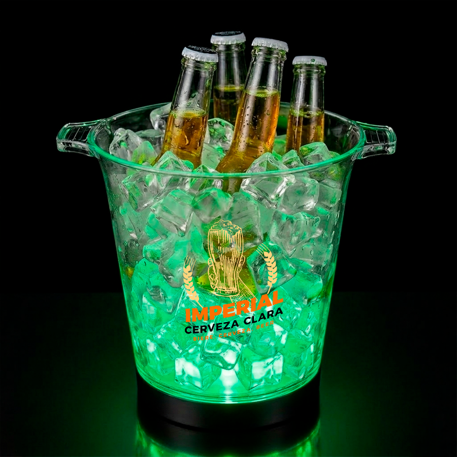 Multi-Color Light-Up Drink Buckets - Custom Stickers Now