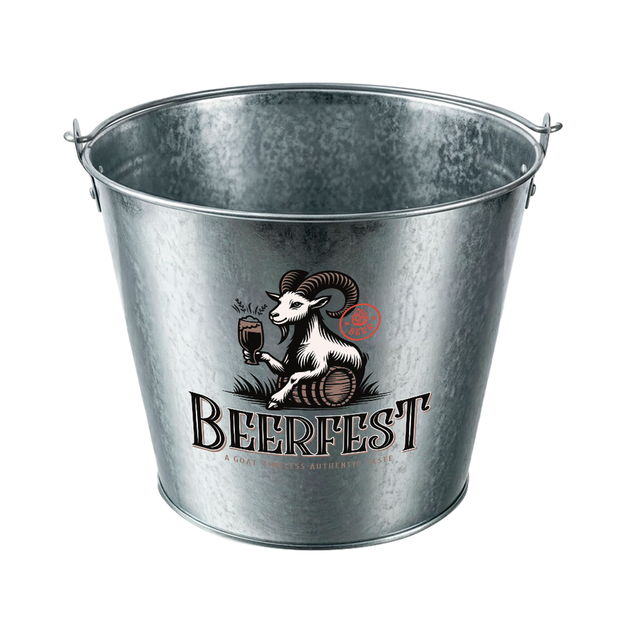 Tinplate Beer Buckets & Opener Combo - Custom Stickers Now