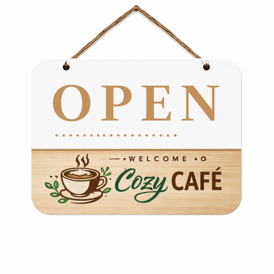 Plastic Hanging Door Signs - Custom Stickers Now