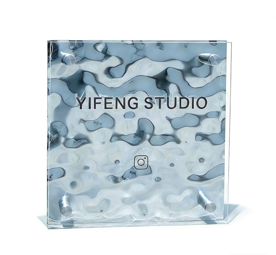 Ripple Texture Acrylic Door Signs - Custom Stickers Now