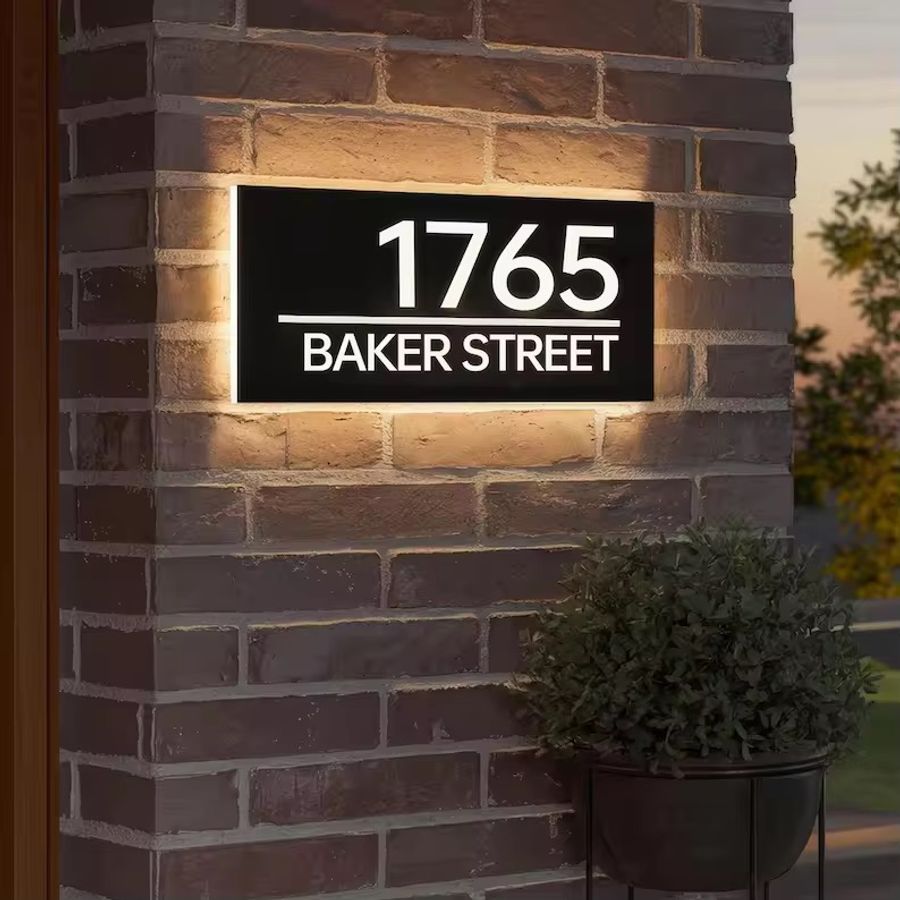 Backlit House Signs - Custom Stickers Now