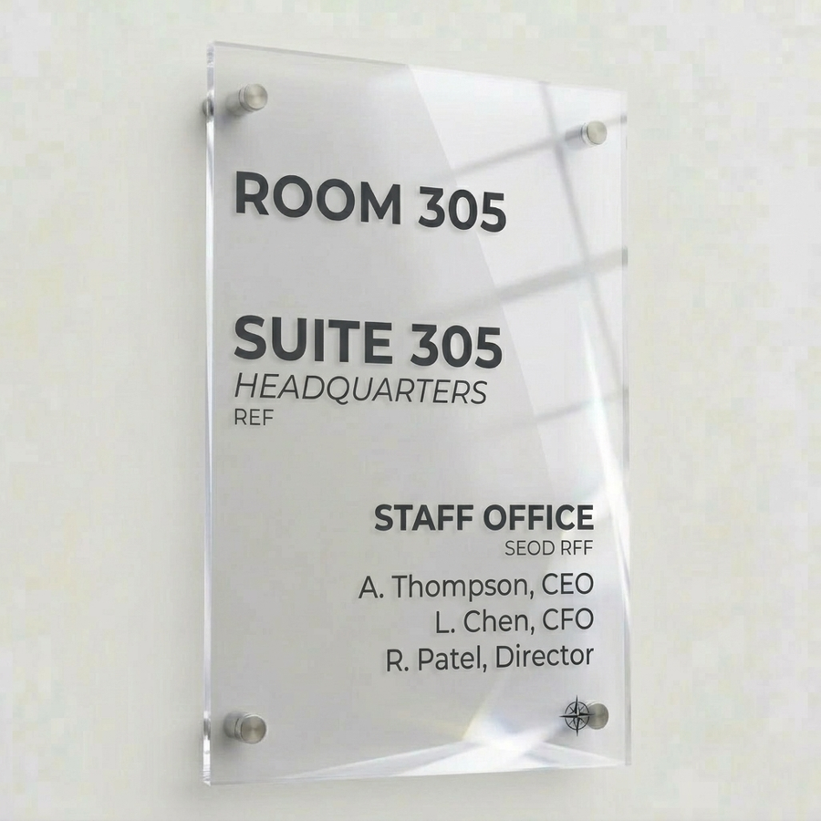 Colorful Acrylic Door Signs - Custom Stickers Now