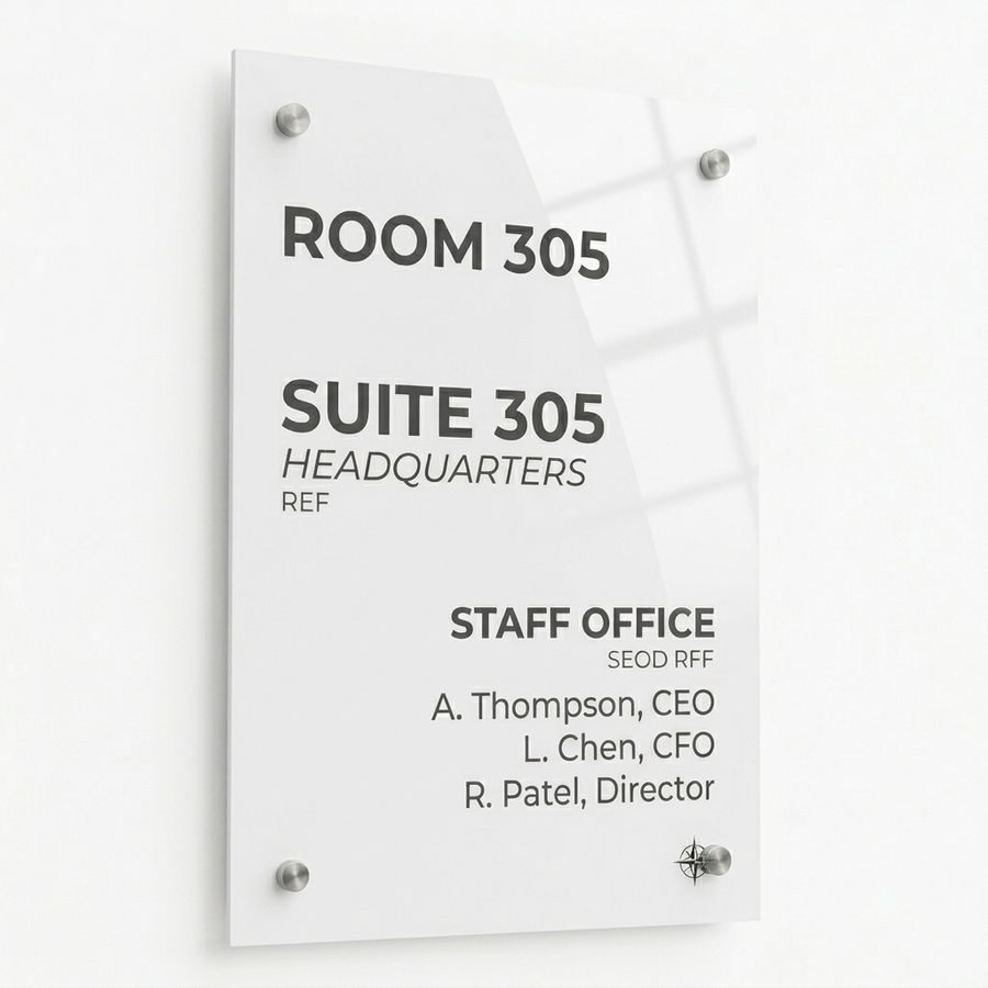 Colorful Acrylic Door Signs - Custom Stickers Now