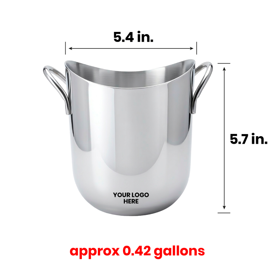 Stainless Steel Party Buckets - Custom Stickers Now