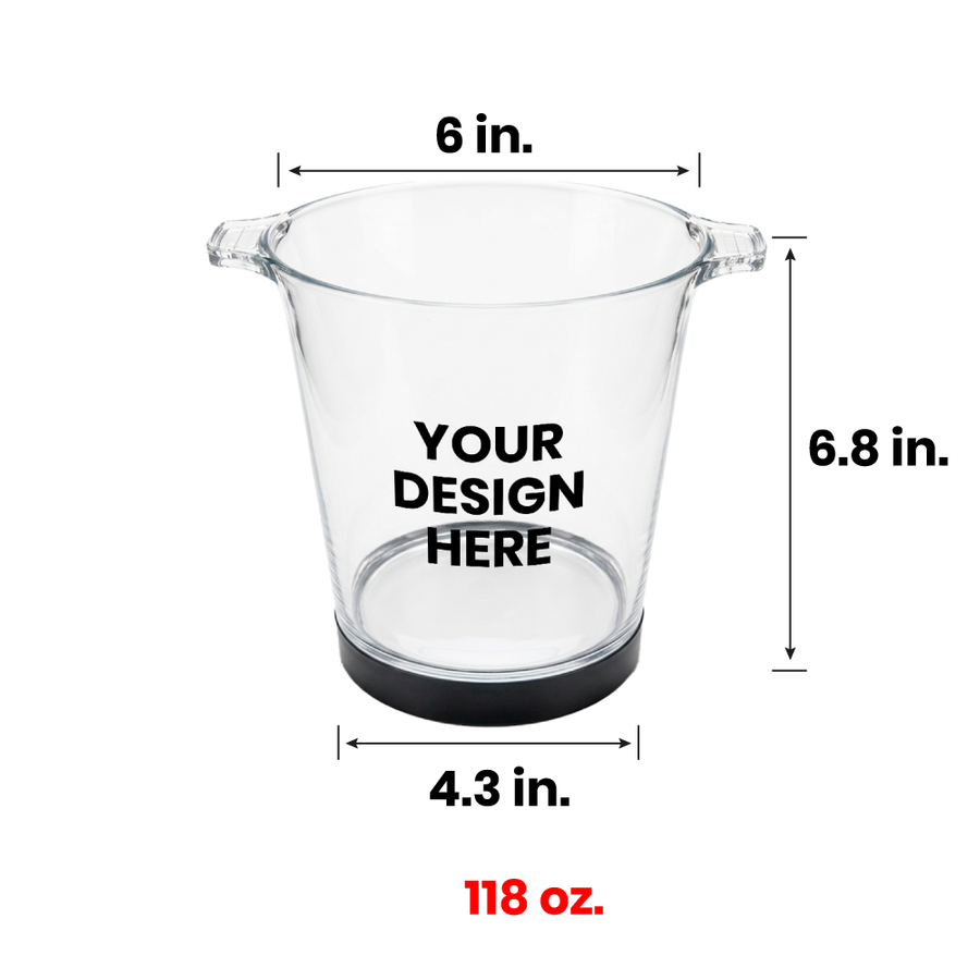 Multi-Color Light-Up Drink Buckets - Custom Stickers Now