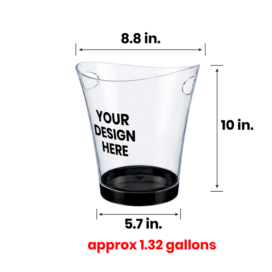 Classic Light-Up Drink Buckets - Custom Stickers Now
