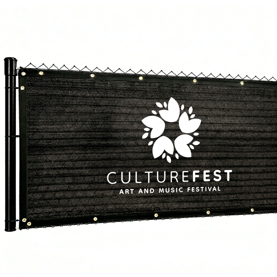 Custom 90% Blockage Fence Screen - Custom Stickers Now