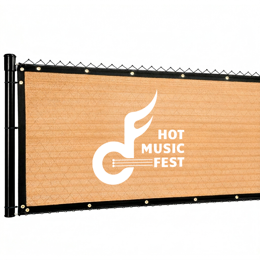 Custom 90% Blockage Fence Screen - Custom Stickers Now
