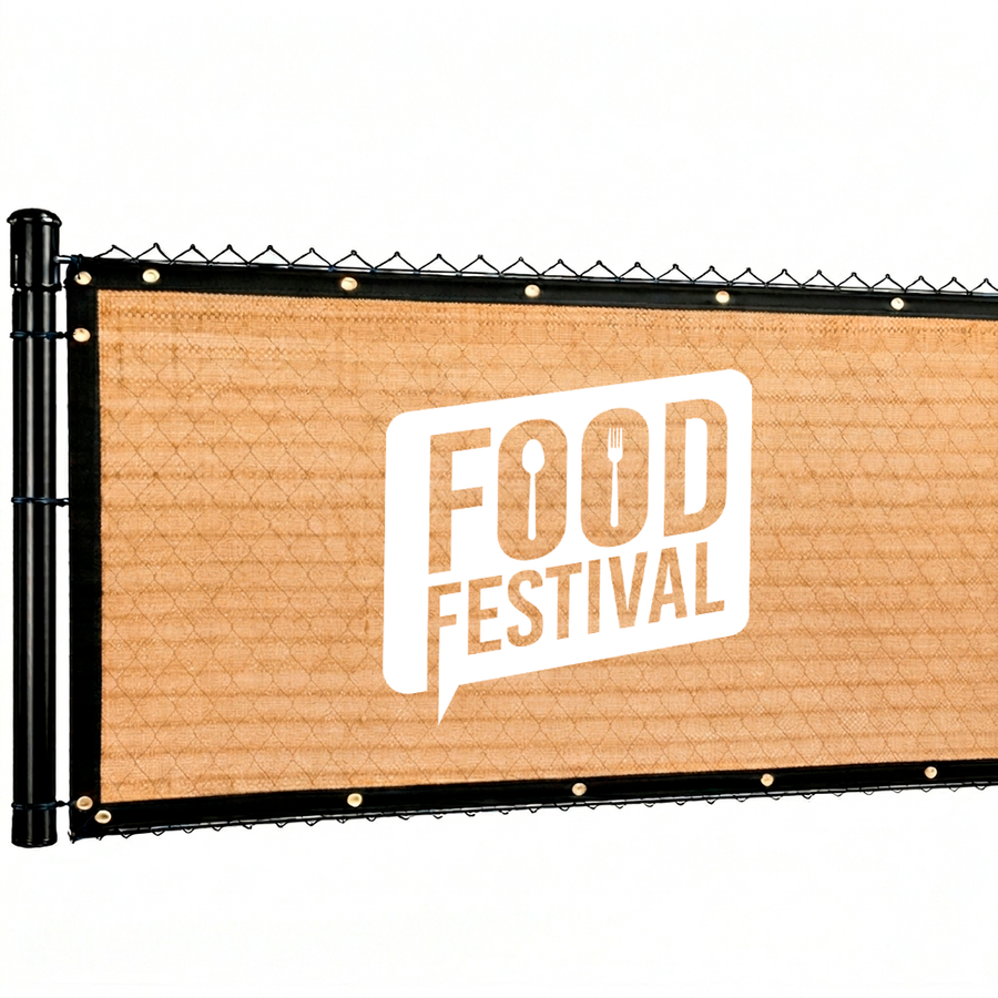 Custom 85% Blockage Fence Screen - Custom Stickers Now