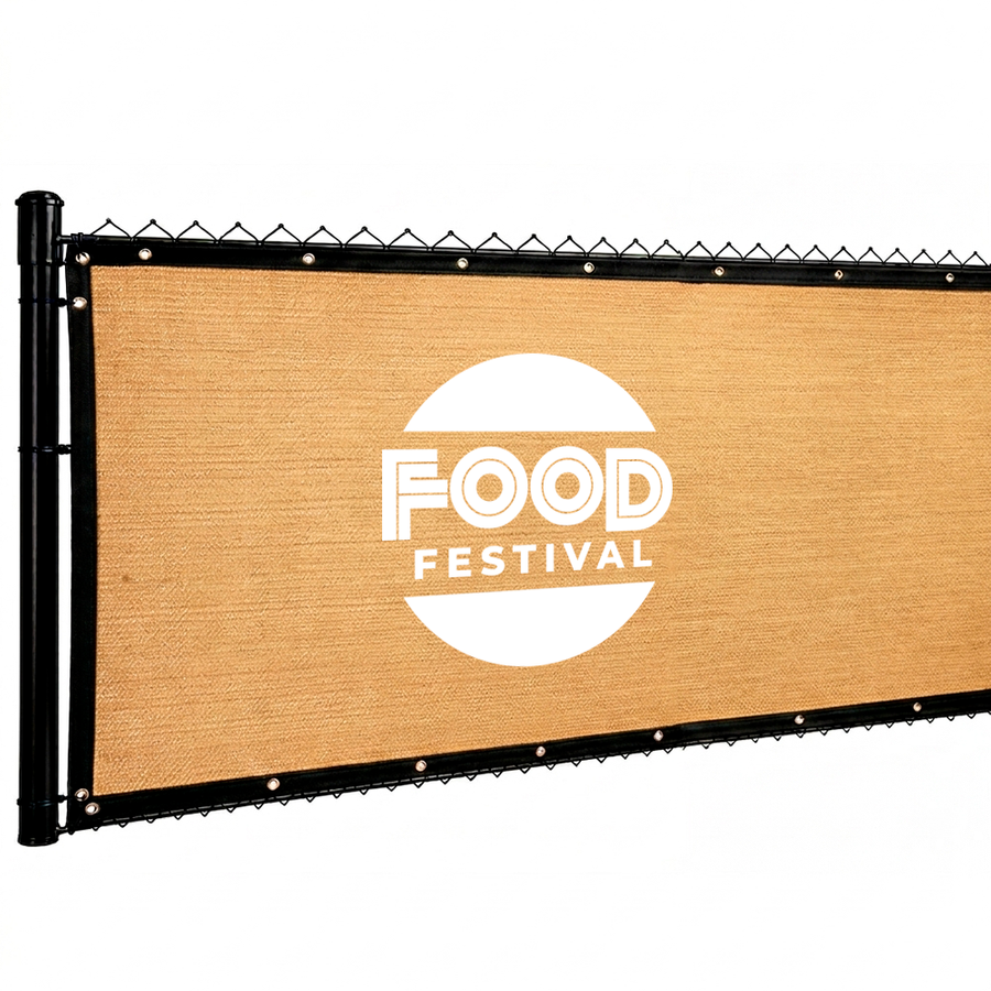 Custom 98% Blockage Fence Screen - Custom Stickers Now