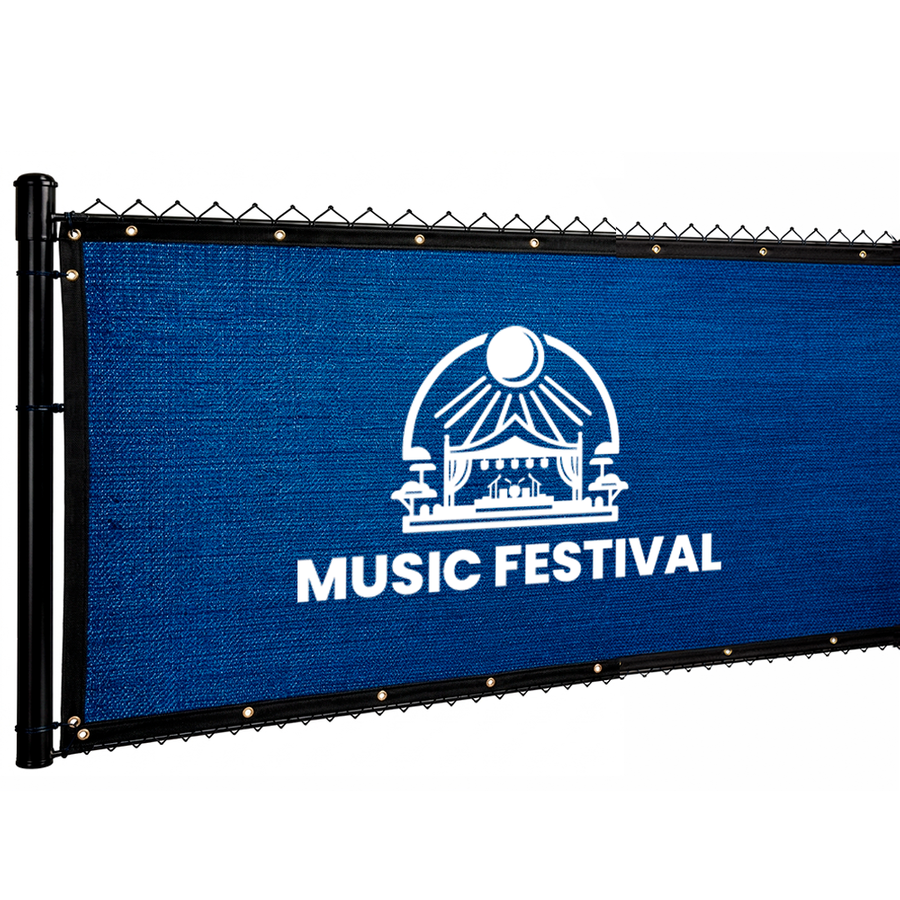 Custom 98% Blockage Fence Screen - Custom Stickers Now