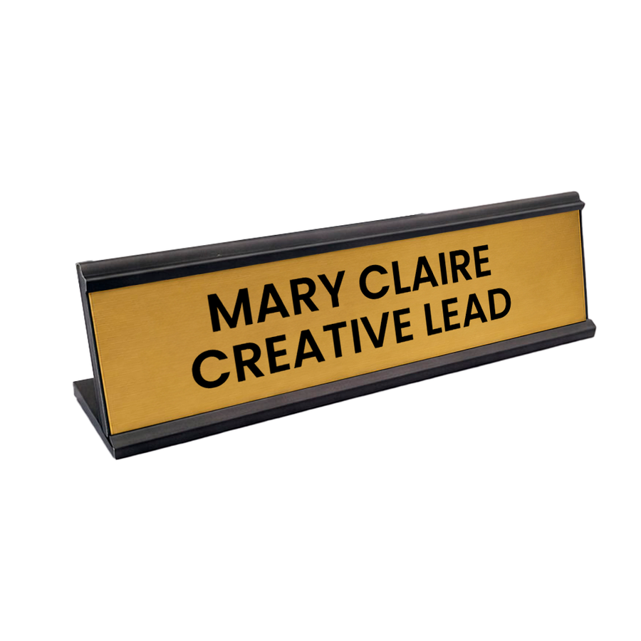 Metal Desktop Name Badges - Custom Stickers Now