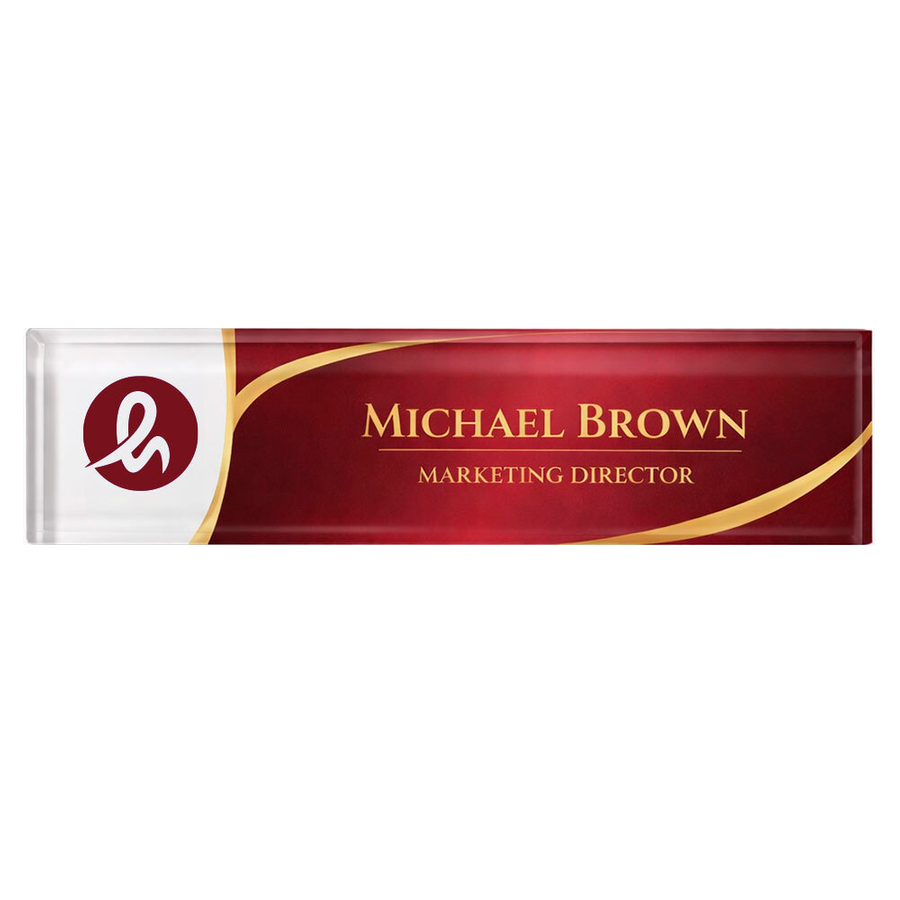 Acrylic Desktop Name Badges - Custom Stickers Now
